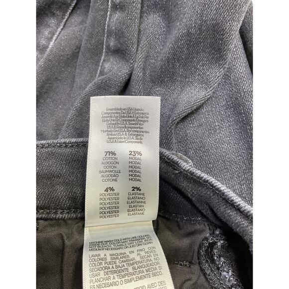 Mother 'The Hustler' Black Cotton Ankle Fray Denim Jean Size 28 - Picture 5 of 5